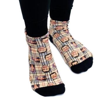 Imagem de Pijama Personalizado Feminino Inverno + Fronha + Tapa Olho + Meia Cinz