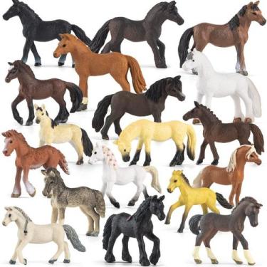 Imagem de Estatueta de brinquedo Divwa Miniature Realistic Pony Horse 18 unidade