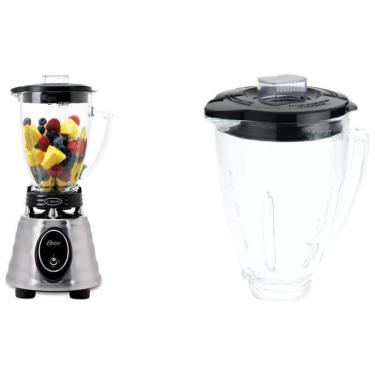 Imagem de Liquidificador de Bancada 1.4L com 2 Velocidades e Jarra de Vidro, 600W 110V, Oster BPCT02 BA0 000, Prata