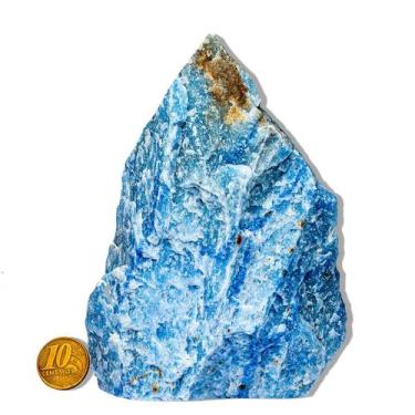 Imagem de 01 Quartzo Azul Pedra Pé Serrado 10 a 15cm 500 a 700g Tipo B - Cristai