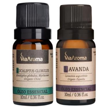 Imagem de Kit 2 Óleo Essencial 100% Puro e Natural Via Aroma Escolha a Fragância (Eucaliptus Globulus+Lavanda)