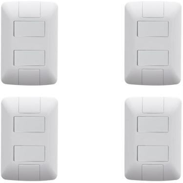 Imagem de Kit 4 Conjunto Interruptor Simples + Paralelo 6a Tramontina
