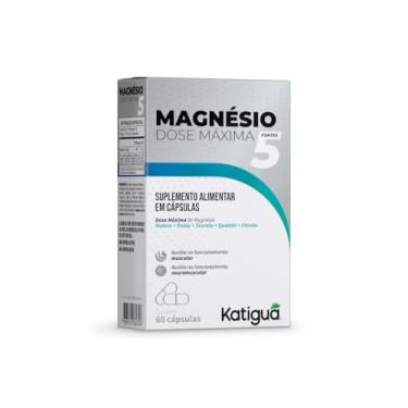 Imagem de Katiguá, Magnésio 5 fontes, Malato/Óxido/Tauro/Quelato/Citrato, Dose máxima, Sem sabor, 60 Cápsulas rígidas • 30 doses, Branco