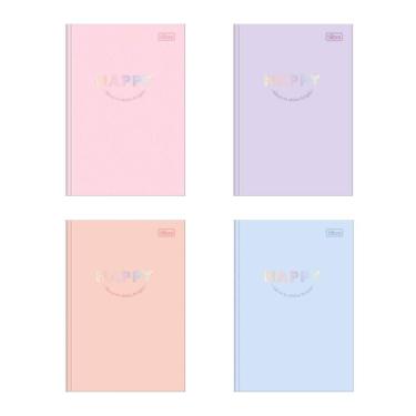 Imagem de Caderno brochura capa dura 1/4 80 folhas Happy Tilibra