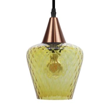 Imagem de Pendente Taschibra Monalisa Boreal Conhaque E27 Bivolt Cobre