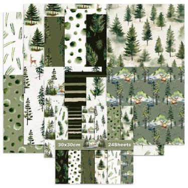 Imagem de Papel de scrapbook iKammo 24 folhas, 30x30 cm, design de Natal