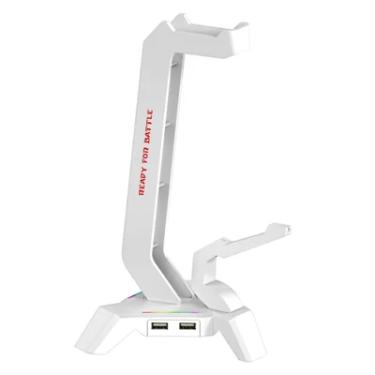 Imagem de Suporte Para Headset Scepter Elite Redragon, RGB, Branco - Ha311-w