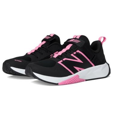 Imagem de New Balance Tênis de corrida unissex infantil FuelCell Play V1 Hook & Loop, Preto/Rosa/Branco, 16