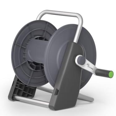 Imagem de Carretel de mangueira de jardim, suporte de mangueira de até 50 a 60 pés de mangueira de 1,5 cm, carretel de mangueira de água montado na parede, carretel de mangueira portátil para lavagem externa de