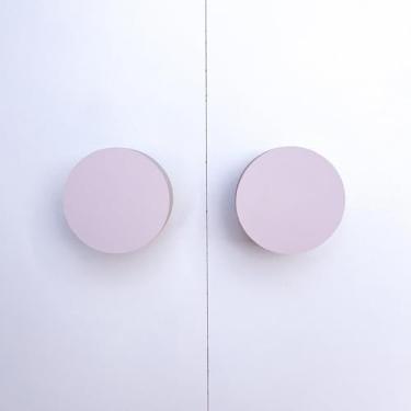 Imagem de 2 Puxadores Bola Rosa Infantil Casa Cômoda Móveis Porta Gaveta