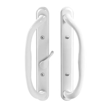 Imagem de Easy Fix Hardware Conjunto de substituição de puxador de porta de vidro para pátio deslizante | Olympus Conjunto de trava de maçaneta deslizante para reparo de maçaneta de porta deslizante | Serve