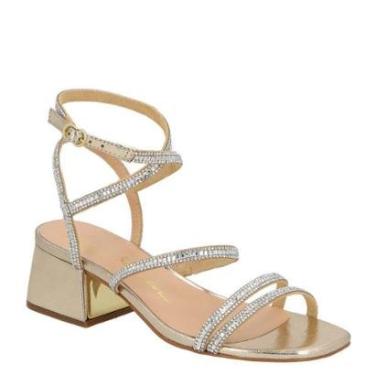 Imagem de Sandália Salto Médio Tiras Cristais Luiza Barcelos 13130015-Feminino