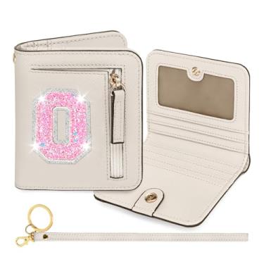 Imagem de YQE Carteira com inicial RFID para meninas pequenas, presentes na moda, aniversário, Natal, meia ideia de presente para adolescentes, filha, neta, sobrinha, 6, 7, 8, 9, 10, 11, 12, 13 anos, Branco, O