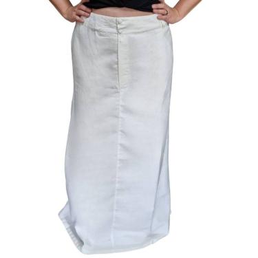 Imagem de Saia Feminina Longa Linho Raio de Luz Plus Size