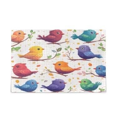 Imagem de WELLDAY Quebra-cabeça pássaros 1000 peças grande arte de jogo de quebra-cabeça para adultos adolescentes