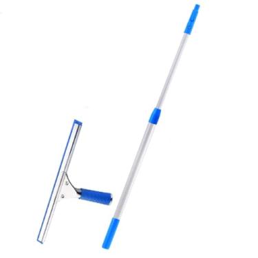 Imagem de Limpador de janela com rodo de silicone e escova de microfibra para janelas domésticas, rodo, 1,2 m, M