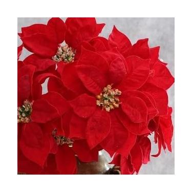 Imagem de Buquê Artificial Bico de Papagaio com 5 Flores Vermelhas – Decoração para Casamento, Natal, Festas e Casa(Vermelho)