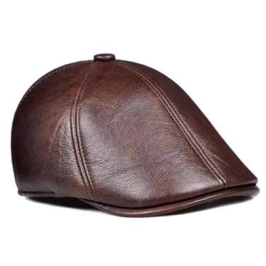Imagem de uhyOHF Boné masculino de couro para outono inverno primavera boné irlandês boina boina (B-M