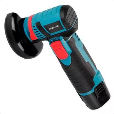 Imagem de Esmerilhadeira Lixadeira Angular Sem Fio Portátil Corte Desbaste 2 Bat