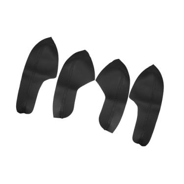 Imagem de Hihaha 4 peças/conjunto protetor de braço de porta de carro substituição de almofada de couro de microfibra para Honda Civic 10ª geração 2016 2017 2018 2019 2020 preto com linha preta material durável