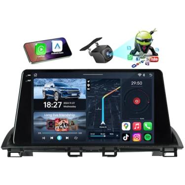 Imagem de Rádio de carro para Mazda 3 2014-2019: tela sensível ao toque IPS 8Core 32G 9 polegadas 1280x800 IPS para Mazda 3 com câmera de backup sem fio CarPlay/Android Auto Bluetooth WiFi, GPS FM 1080P