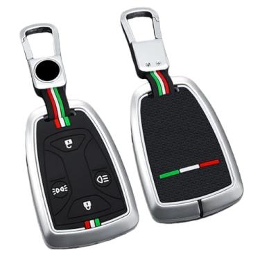 Imagem de Capa de chave fob compatível com scania caminhão pesado r/g/p/s série chaves liga de zinco porta-chaves do carro capa protetora(4 Buttons Sliver)