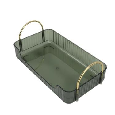 Imagem de aqxreight Organizador de Banheiro Bancada Organizador de Vaidade Bandejas de Retenção de Maquiagem para Cosméticos Perfume Joias Produtos Brancos Transparentes e Cosméticos Fino Moderno para é de