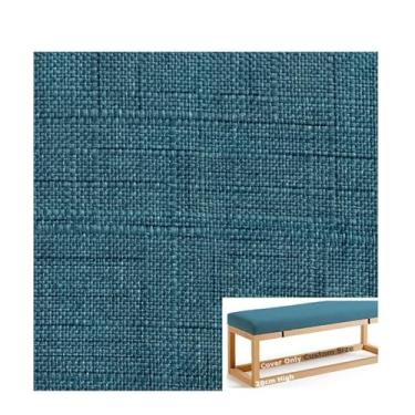 Imagem de Sofa Cushion Covers Replacement Bench Cover Only Customise Bespoke Custom Pads Indoor Outdoor Furniture Removable With Zipper Non-Slip Bottom For Window Seat Linen 20cm-High(80x80 cm)