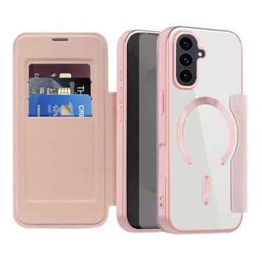 Imagem de Asuwish Capa de celular para Samsung Galaxy S25 FE 5G capa carteira magnética com protetor de tela de vidro temperado flip porta-cartão de crédito bloqueio RFID acessórios para celular S 25 EF S25FE