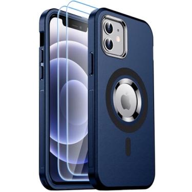 Imagem de okzilla Capa para iPhone 12 e iPhone 12 Pro, [proteção contra quedas de grau militar] [protetor de tela de vidro temperado] [corpo inteiro à prova de poeira] [resistente a choques] capa resistente