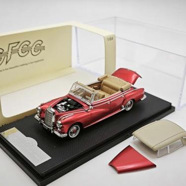 Imagem de 1:64 Scale 1959 Benz 300D Convertible Diecast Model Car with Soft Top, Multiple Colors, 6 Pack Collection (Red)