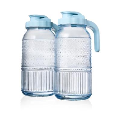 Imagem de Conjunto de 2 jarras de vidro (azul)