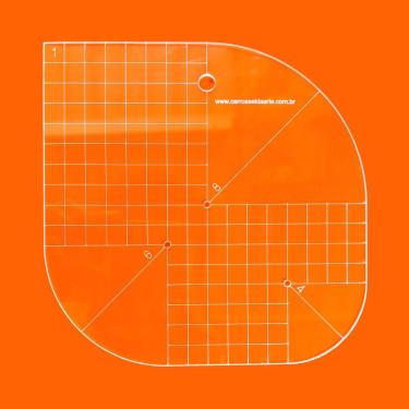 Imagem de Régua Patchwork Canto Curvo Cristal