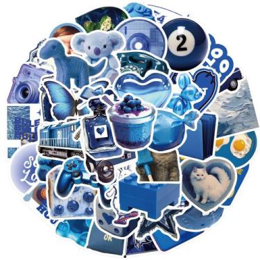 Imagem de Adesivos Deep Blue Estethetic Style para laptop, guitarra e garrafa de