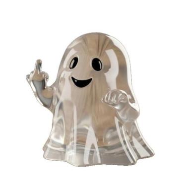 Imagem de Decoração de jardim Naughty Ghost Sculpture Resin 10cm - Yiweisai
