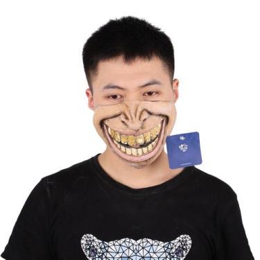 Imagem de Máscara de látex engraçada com dentes de ruibarbo para fantasia de car