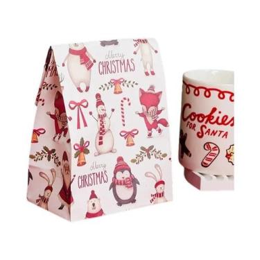 Imagem de Saco De Papel Kraft Para Doces E Biscoitos De Natal 510pcs Embalagem P