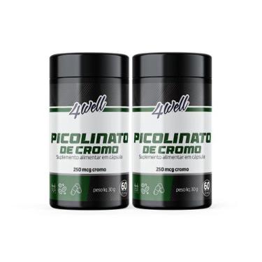 Imagem de Picolinato de Cromo 4well 250mgc - 60 cápsulas - Combo 2 Potes