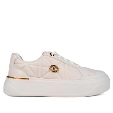 Imagem de Tênis Feminino Kolosh Flatform EVAFit Pin Metalizado Branco, Branco, 3