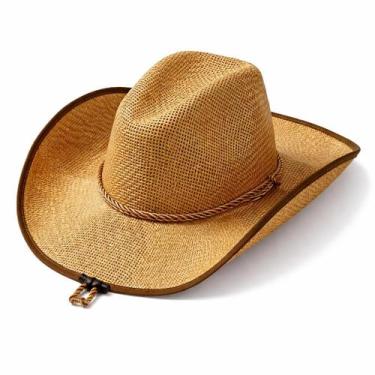 Imagem de Chapéu de Cowboy Palha Country Western Aba Larga Unissex - LF PRESENTE