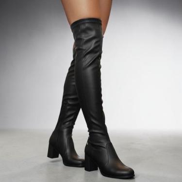 Imagem de Bota Feminina Over Knee Dakota Salto Grosso Médio Confortável Da824, P