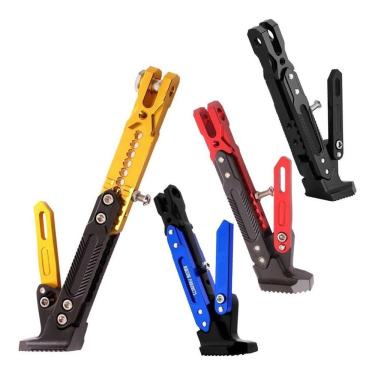 Imagem de Descanso Lateral para Motocicleta Esportivo Regulável Antiderrapante em Alumínio T6063 Ajustável Até 25 cm OEM