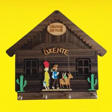 Imagem de Porta Chaves 4 Pontos FAMÍLIA OXENTE - Grupo Brasil Artesanato (GBA)