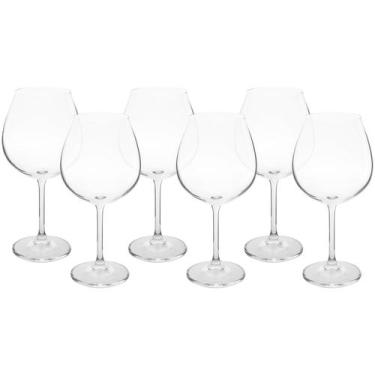 Imagem de Jogo de Taças para Vinho Cristal 650ml 6 Peças - Bohemia Gastro 4S032/