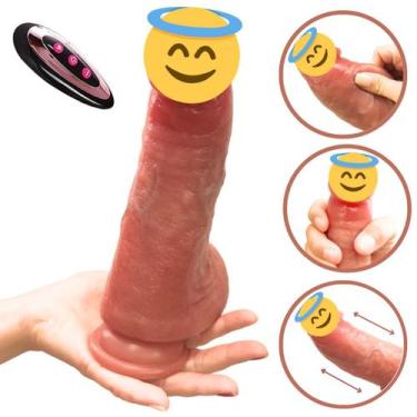 Imagem de Pênis Consolo Realístico Vibrador Vai E Vem Pinto Grande - Vbrante