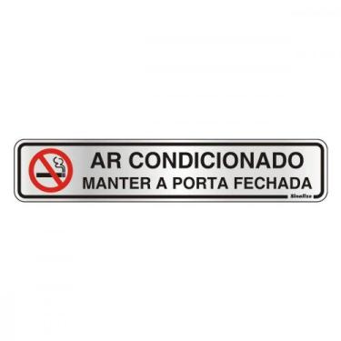 Imagem de Placa Sinalizacao Aluminio 05X25 ''Ar Condicionado'' 100An - SINALIZE