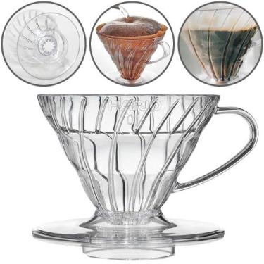 Imagem de Suporte Coador Hario V60 Tamanho 01 Design Japonês Transparente Origin