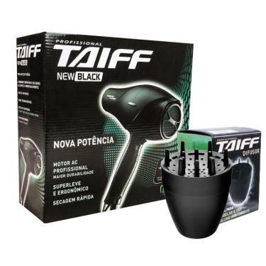 Imagem de Kit Taiff Secador Profissional New Black 1900W - + Difusor Novo