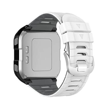 Imagem de GANYUU Pulseira de relógio de silicone para Garmin Forerunner 920XT Pulseira de substituição de pulseira de treinamento esportivo acessórios de pulseira (cor: cinza branco)