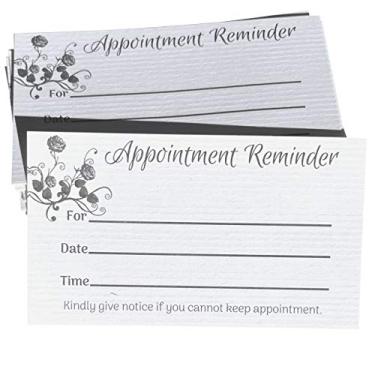 Imagem de 100 cartões de lembrete de compromisso de salão estilistas, cabelo, spa, massageador terapeuta, cuidados pessoais, cabeleireiro, médicos médicos, esteticistas, consultores, quiropráticos, dentistas, estilistas de cabelo